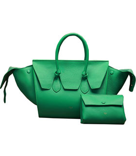 Celine Tie Knot Phantom Small Bag With Grass Green Bovine Jugular Veins Leather