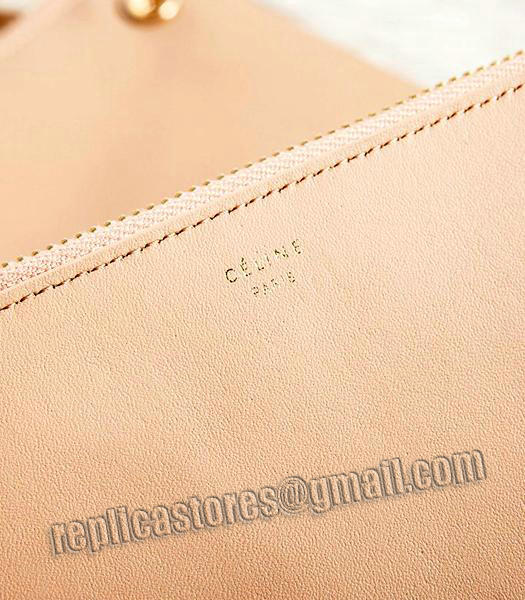 Celine Trio Crossbody Messenger Bag Apricot Original Leather-6