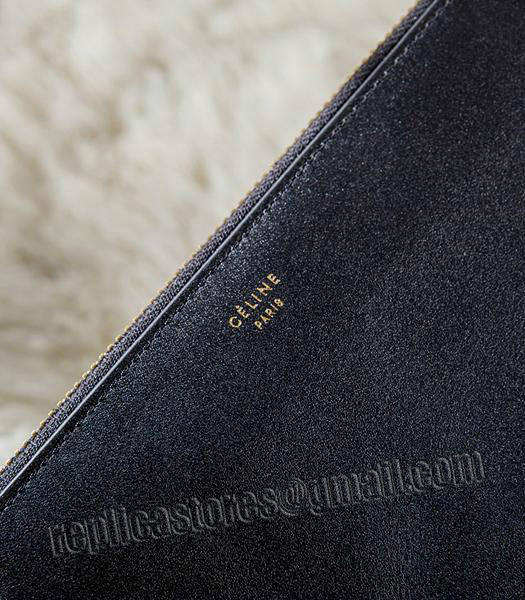 Celine Trio Crossbody Messenger Bag Black Original Leather-3