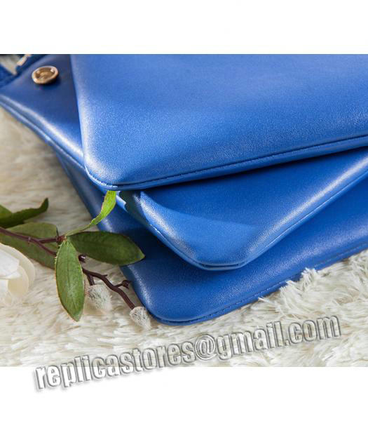 Celine Trio Crossbody Messenger Bag Electric Blue Original Leather-5