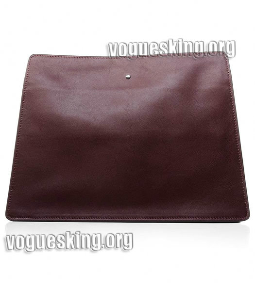 Celine Wine Red Imported Leather Large Shoulder Bag-3
