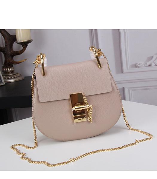 Chloe 19cm Nude Pink Leather Golden Chain Mini Shoulder Bag