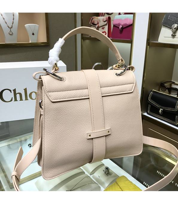 Chloe Aby Day Apricot Original Litchi Veins Calfskin Leather Small Tote Shoulder Bag-6