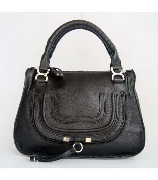 Chloe Black Genuine Leather Handbag
