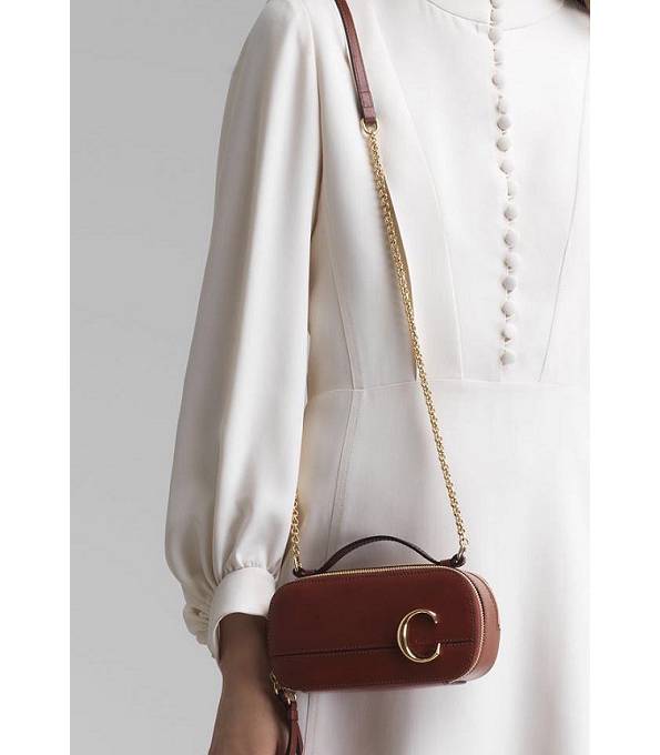 Chloe C Caramel Original Calfskin Leather Mini Vanity Shoulder Bag