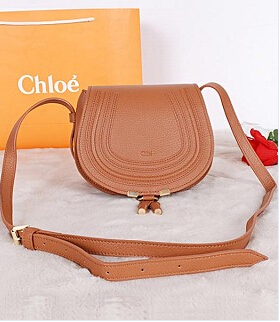 Chloe Classic Shoulder Bag 20cm Earth Yellow Leather Golden Chain