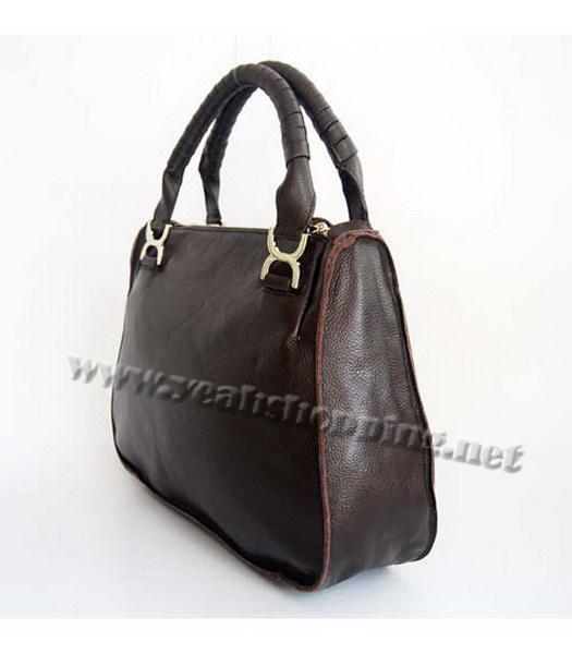Chloe Dark Coffee Genuine Leather Handbag-2
