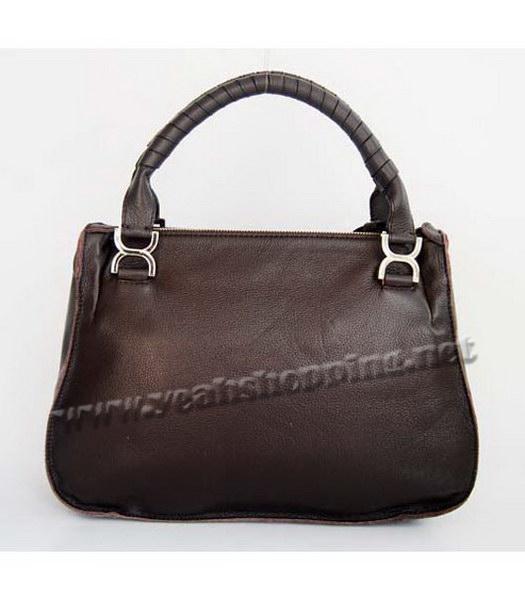 Chloe Dark Coffee Genuine Leather Handbag-3