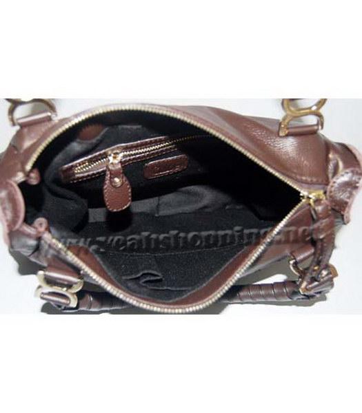 Chloe Dark Coffee Genuine Leather Handbag-5