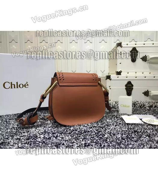 Chloe Fringed Brown Leather Hudson Small Shoulder Bag-3