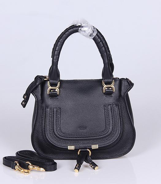 Chloe Hot-sale Black Leather Small Tote Bag