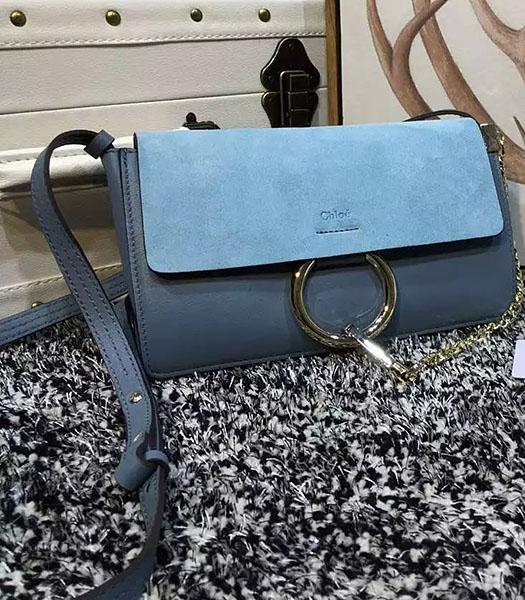 Chloe Hot-sale Blue Leather Shoulder Bag