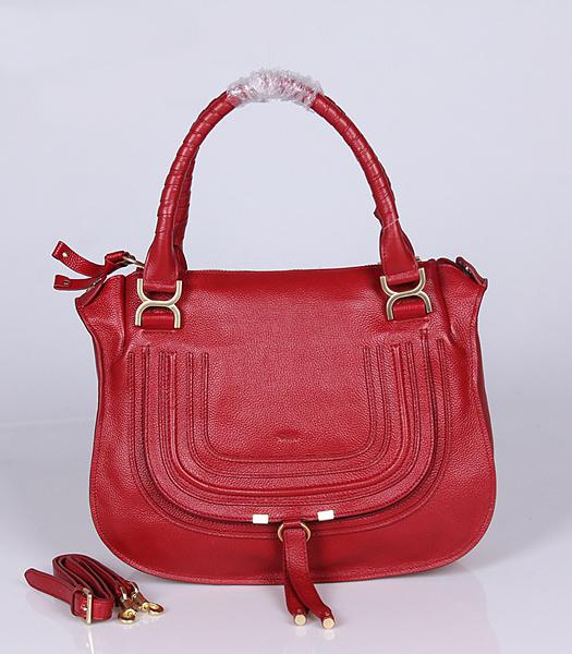 Chloe Latest Design Red Leather Tote Bag