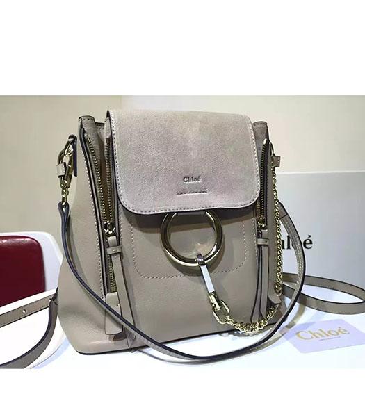 Chloe Latest Grey Suede Leather 28cm Backpack