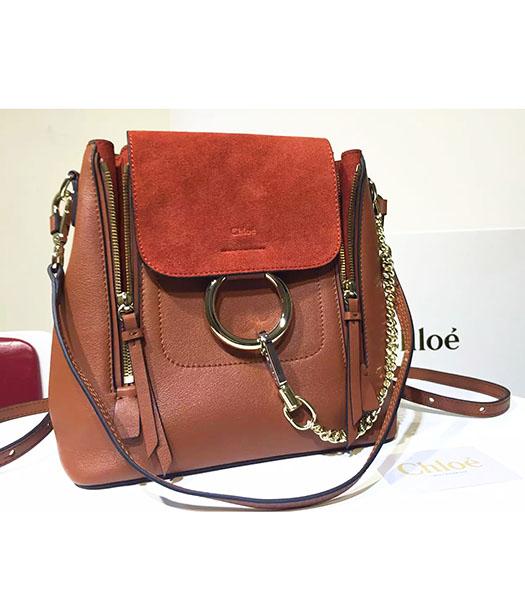Chloe Latest Jujube Red Suede Leather 28cm Backpack