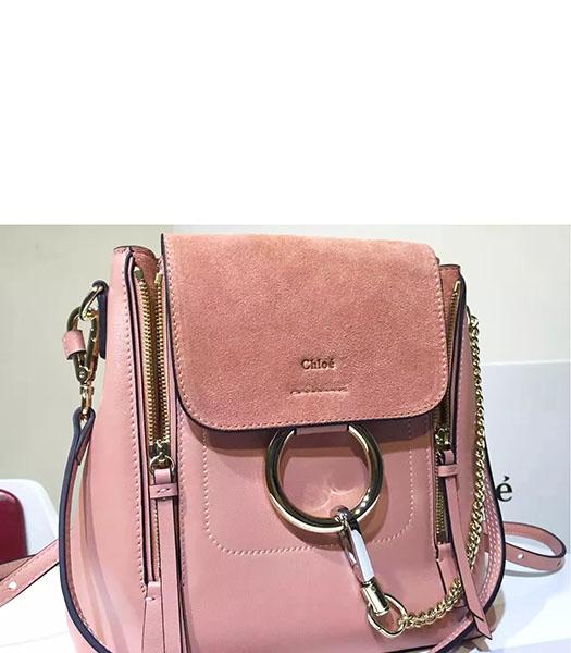 Chloe Latest Pink Suede Leather 28cm Backpack