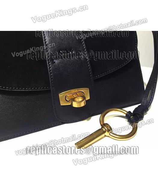 Chloe Lexa Black Leather Keys Casusal Shoulder Bag-1