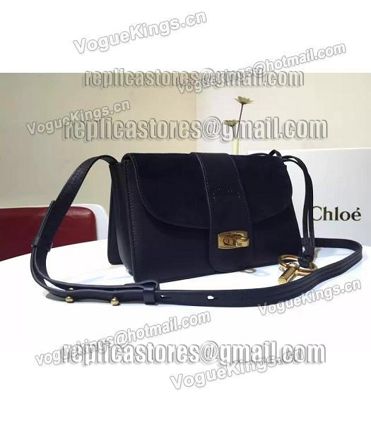 Chloe Lexa Black Leather Keys Casusal Shoulder Bag-2