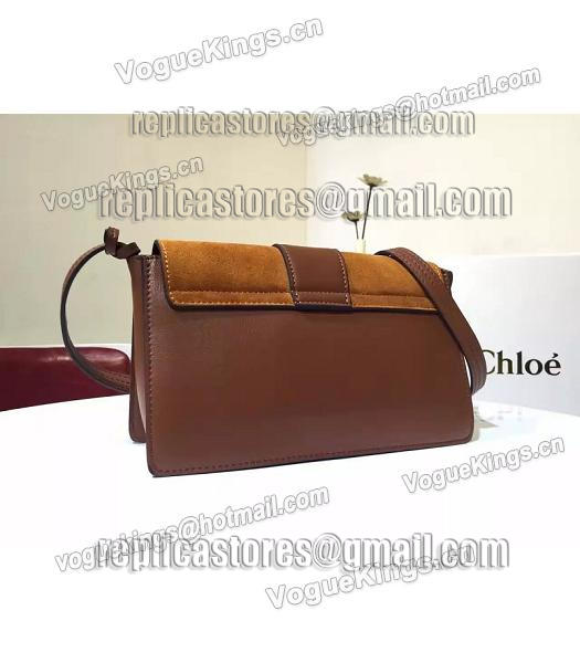 Chloe Lexa Brown Leather Keys Casusal Shoulder Bag-3