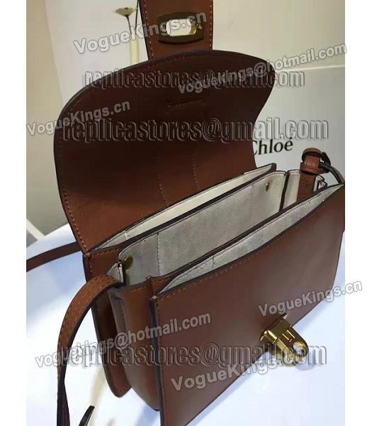 Chloe Lexa Brown Leather Keys Casusal Shoulder Bag-7