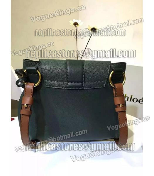 Chloe Lexa Dark Green Calfskin Leather Keys Casusal Backpack-2