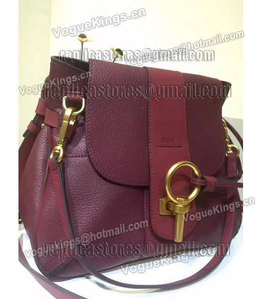Chloe Lexa Fuchsia Calfskin Leather Keys Casusal Backpack-1