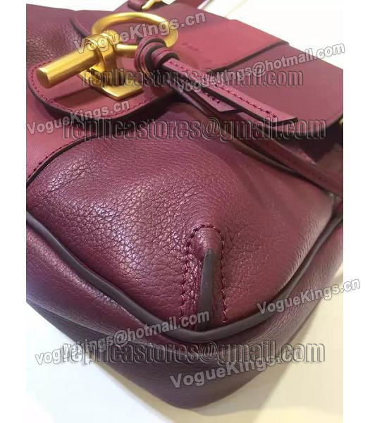 Chloe Lexa Fuchsia Calfskin Leather Keys Casusal Backpack-4