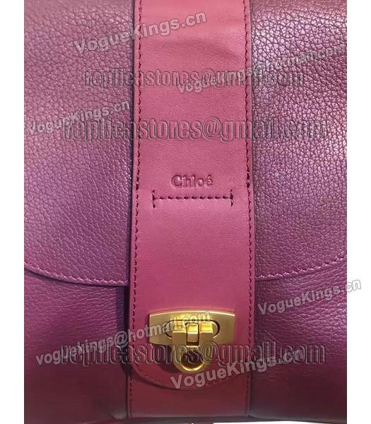 Chloe Lexa Fuchsia Calfskin Leather Keys Casusal Backpack-5