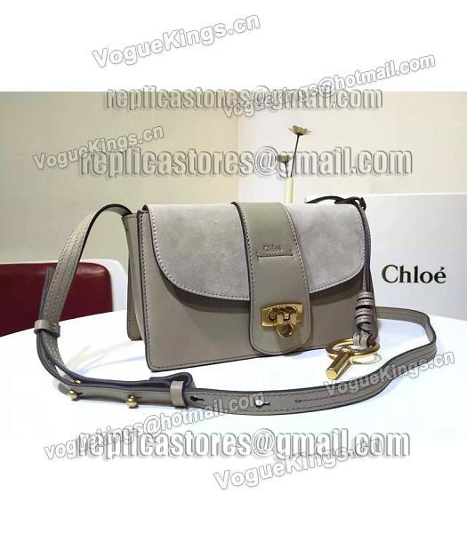 Chloe Lexa Grey Leather Keys Casusal Shoulder Bag-2