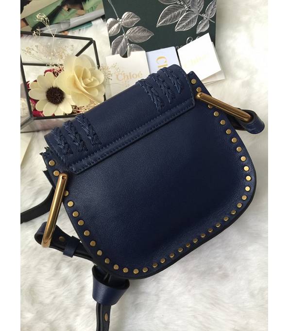 Chloe Marcie Blue Original Calfskin Leather Tassel 23cm Saddle Shoulder Bag-1