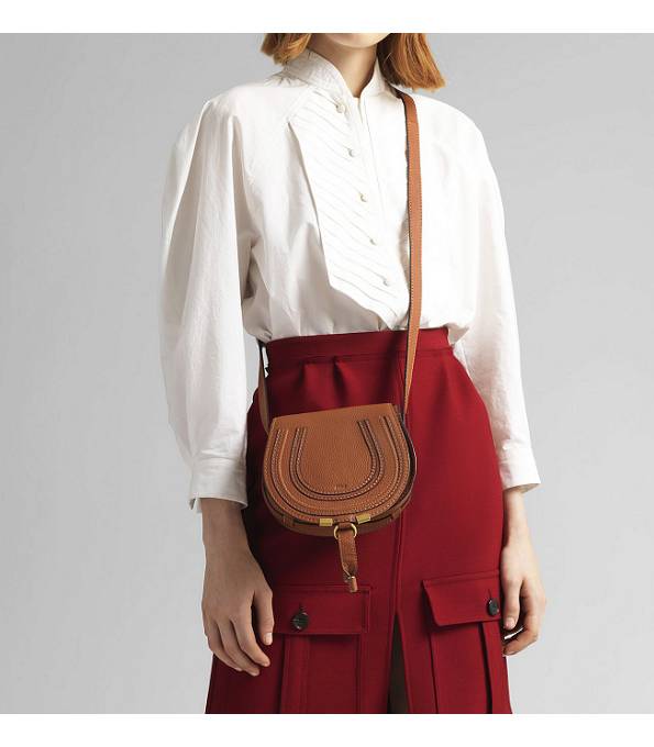 Chloe Marcie Brown Original Calfskin Leather Mini Shoulder Bag