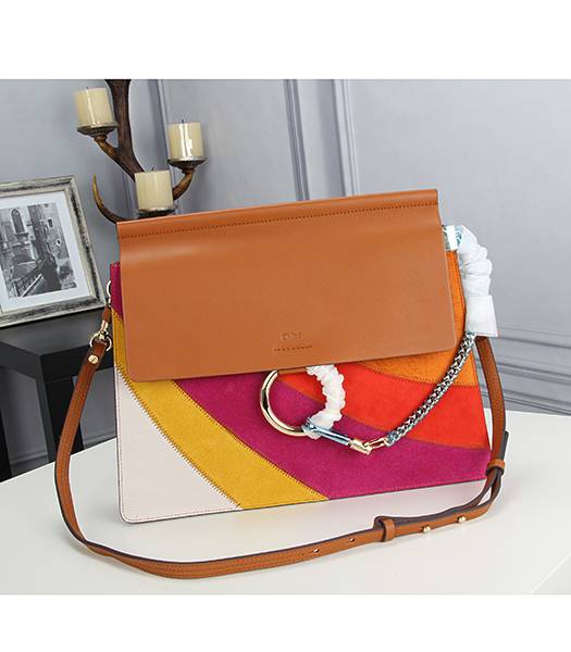 Chloe New Style Colorful Leather Shoulder Bag Light Coffee