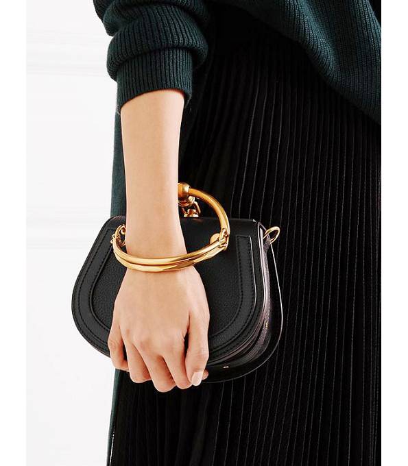 Chloe Nile Bracelet Black Original Calfskin Leather Small Shoulder Bag