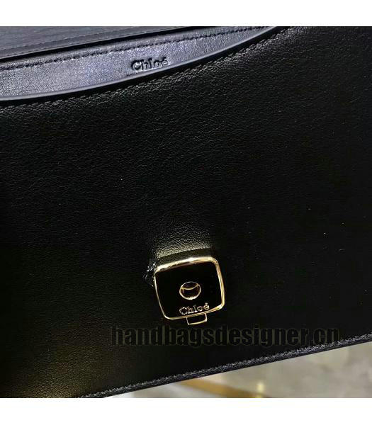 Chloe Original Calfskin Leather Shoulder Bag Black-6