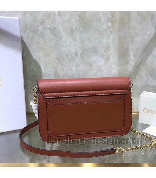 Chloe Original Calfskin Leather Shoulder Bag Brown-4