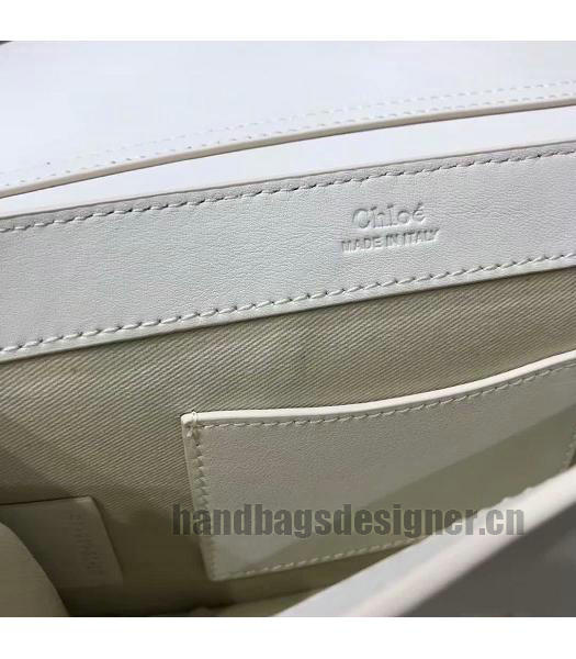 Chloe Original Calfskin Leather Shoulder Bag White-7