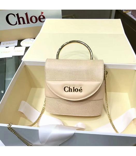 Chloe Original Leather Aby Lock Shoulder Bag Apricot