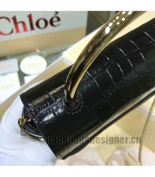 Chloe Original Leather Aby Lock Shoulder Bag Black-1
