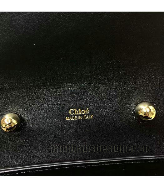 Chloe Original Leather Aby Lock Shoulder Bag Black-7