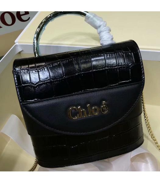Chloe Original Leather Aby Lock Shoulder Bag Black-8