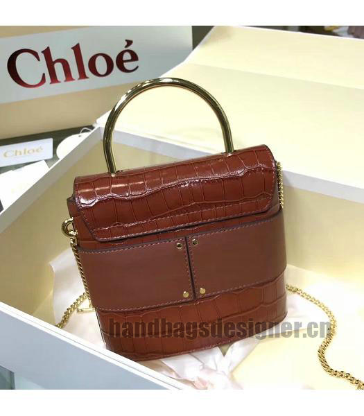 Chloe Original Leather Aby Lock Shoulder Bag Brown-2