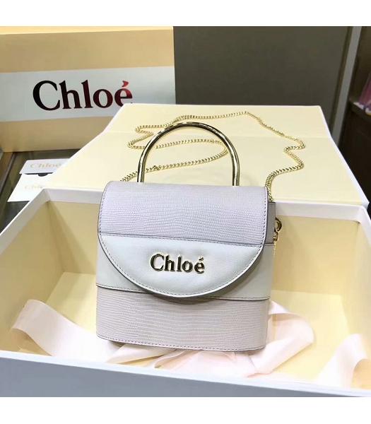Chloe Original Leather Aby Lock Shoulder Bag Grey