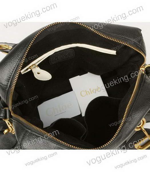 Chloe Paraty PM Handbag Black Calfskin Leather-5