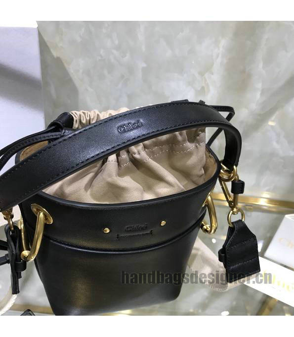 Chloe Roy Black Original Calfskin Leather 17cm Bucket Bag-4