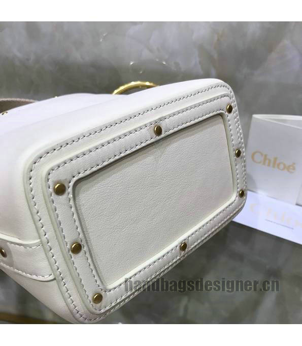 Chloe Roy White Original Calfskin Leather 17cm Bucket Bag-2
