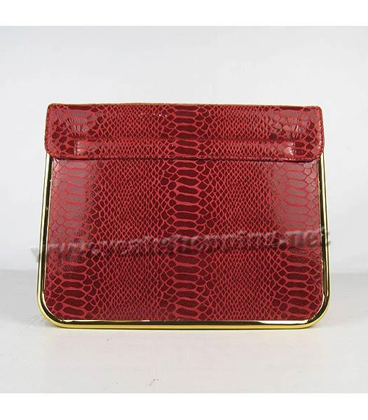 Chloe Sally Snake Pattern Handbag Red-2