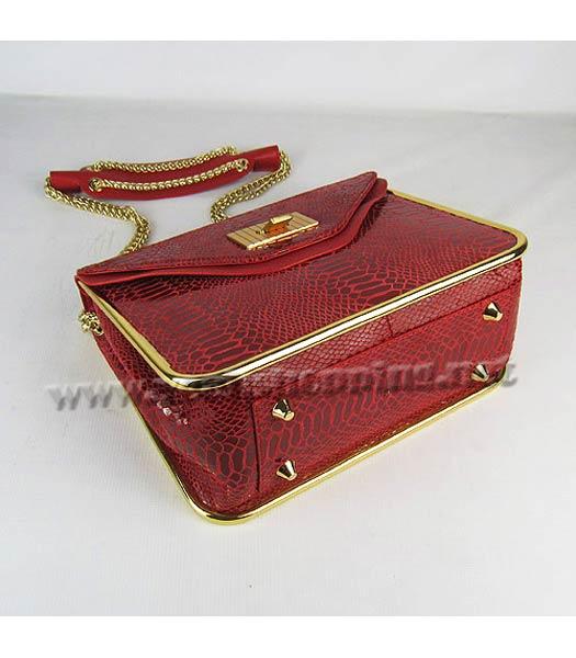 Chloe Sally Snake Pattern Handbag Red-3