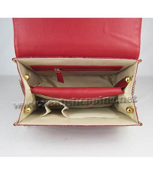 Chloe Sally Snake Pattern Handbag Red-5