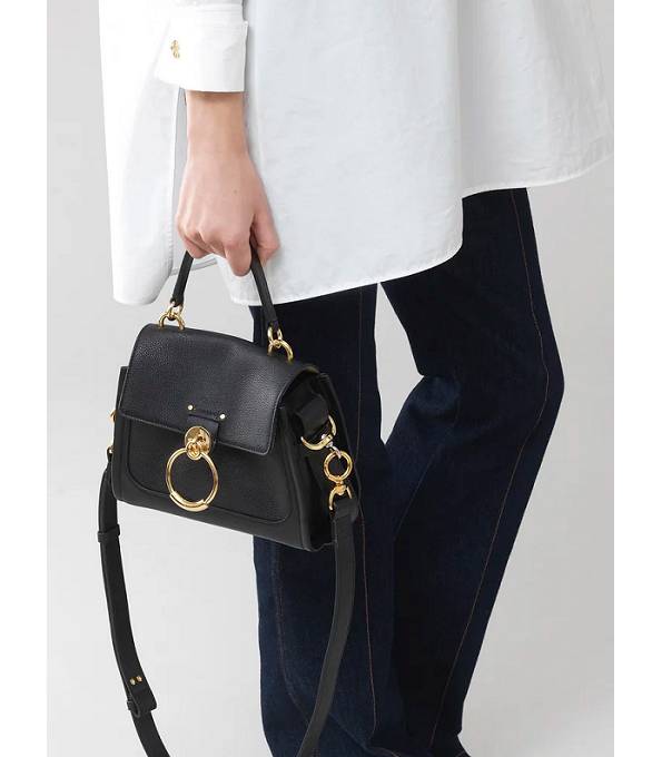 Chloe Tess Day Black Original Grained Calfskin Leather Mini Shoulder Bag