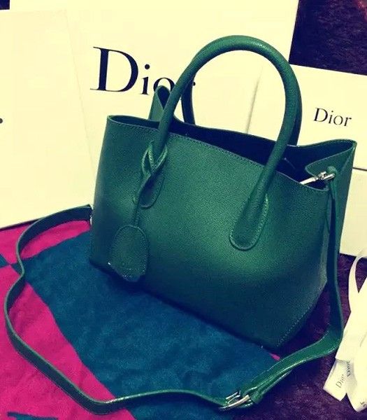 Christian Dior 28cm Exclusive New Tote Bag 60001 Green Leather